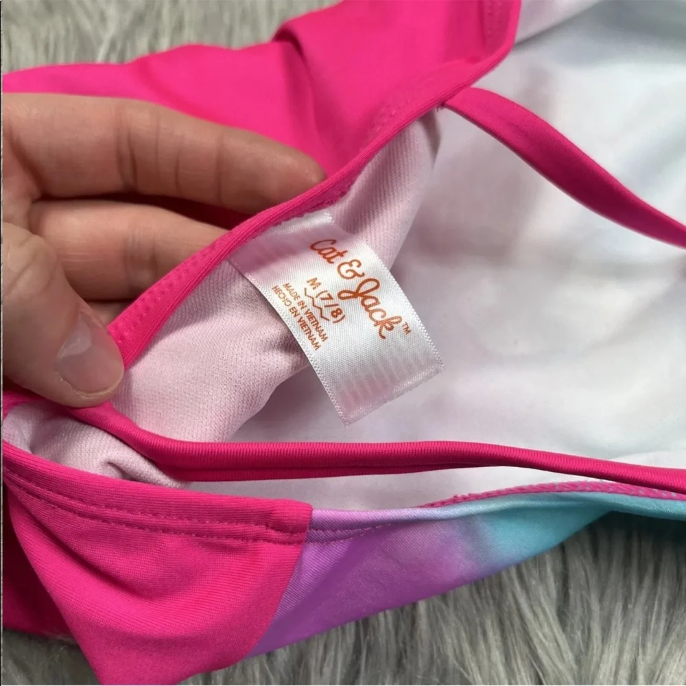 Cat Jack Girls M 7/8 Unicorn Sequin One Piece Swimsuit